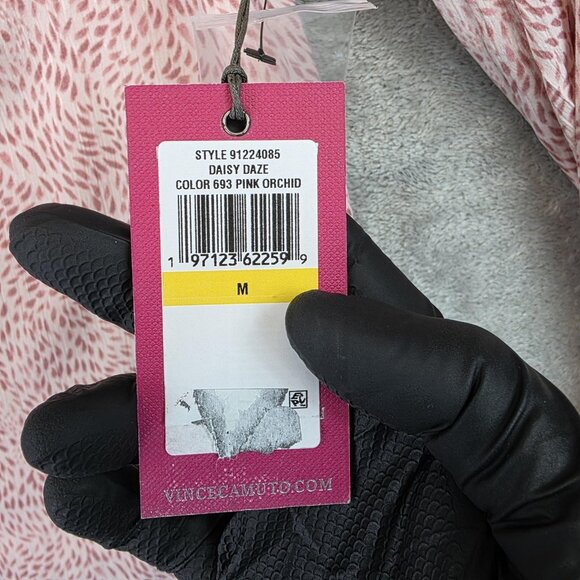 Vince Camuto Blouse Womens Medium Daisy Daze Long Sleeve Boho Top NWT - Picture 8 of 12